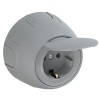Розетка Rotondo с заземл. с защ. крышкой винтов. контакты сер. OneKeyElectro 7700949