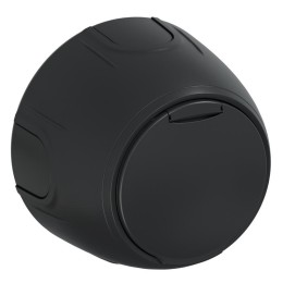 Розетка Rotondo с заземл. с защ. крышкой винтов. контакты черн. OneKeyElectro 7700950