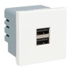 Розетка USB сила тока 2.1А (2 гнезда) без индикатора EKF E2MR2-20USB-10