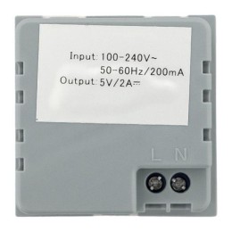 Розетка USB сила тока 2.1А (2 гнезда) без индикатора EKF E2MR2-20USB-10