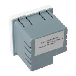 Розетка USB сила тока 2.1А (2 гнезда) без индикатора EKF E2MR2-20USB-10