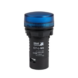 Лампа светодиодная OptiSignal Compact D22 С7-L-M6 син. 230В AC/DC XB7EV06MP КЭАЗ 362162
