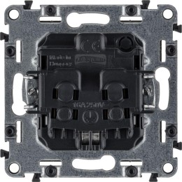 Розетка 1-м СП Valena Life 16А IP20 250В 2P+E защ. шторки винтов. клеммы с лицев. панелью механизм с