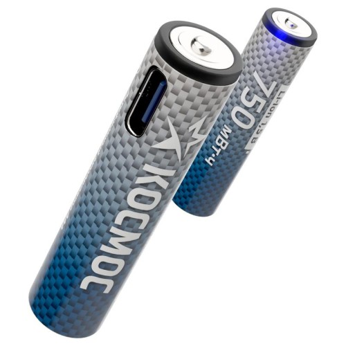 Аккумулятор ААА Li-ion 750мАч (блист.4шт) КОСМОС KOCR03Li750mWh4BL
