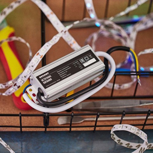 Источник питания 110-220В AC/12В DC 2А 24Вт с проводами влагозащ. IP67 Rexant 200-024-2