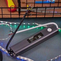 Источник питания 110-220В AC/12В DC 4.5А 50Вт с проводами влагозащ. IP67 Rexant 200-050-2