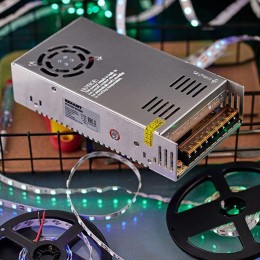 Источник питания Slim 12В DC 34A 400Вт с разъемами под винт без влагозащ. IP23 Rexant 200-400-1