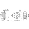 Индикатор металл. d16 12В подсветка син. LED Rexant 36-4811