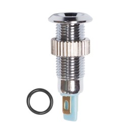 Индикатор металл. d8 12В подсветка желт. LED Rexant 36-4717