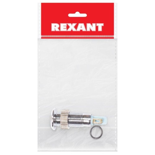 Индикатор металл. d8 12В подсветка желт. LED Rexant 36-4717