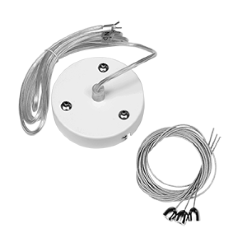 Комплект для подвеса светильников Nimbus и DL бел. RAL9003мр длина троса 2.5м VARTON V4-A0-00.0025.C