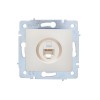 Розетка компьютерная 1-м СП ASTI IP20 RJ45 механизм Cat 5e жемчуж./бел. перламутр. LEZARD 7081-3088-