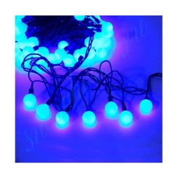 Гирлянда светодиодная "Шарики" 100LED син. 2.4см наружняя соединяемая до 3мод. SHLights 469060100432