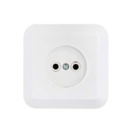 Розетка 1-м СП 16А IP20 без заземл. бел. Bylectrica РС16-204