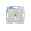 Розетка компьютерная 1-м СП ASTI IP20 RJ45 механизм Cat 5e крем. LEZARD 7081-0388-139