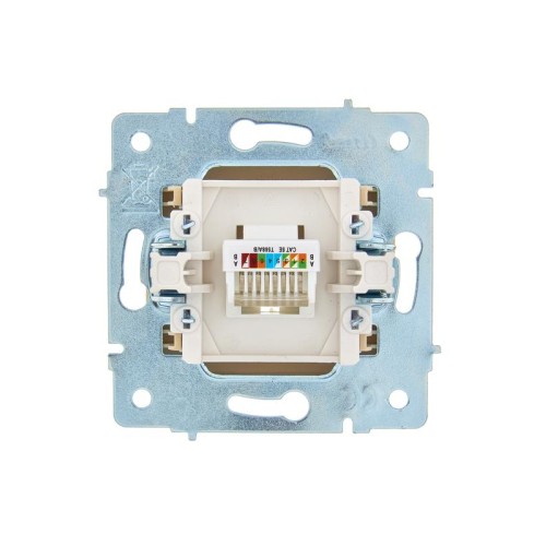 Розетка компьютерная 1-м СП ASTI IP20 RJ45 механизм Cat 5e крем. LEZARD 7081-0388-139