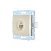 Розетка компьютерная 1-м СП ASTI IP20 RJ45 механизм Cat 5e крем. LEZARD 7081-0388-139