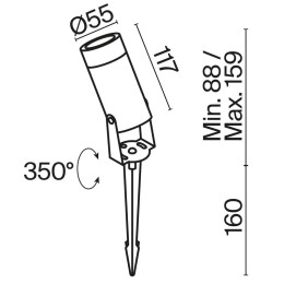 Светильник Bern 5Вт 3000К IP65 ландшафтный Maytoni O050FL-L5W3K