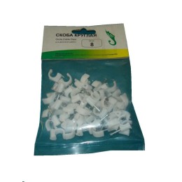 Скоба крепежная с гвоздем d6мм (уп.50шт) Передовик 31003/31019