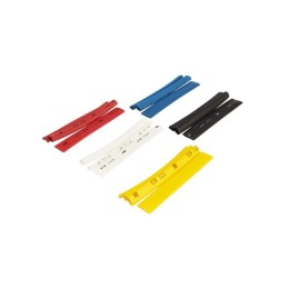 Набор трубок термоусадочных тонкостен. ТТУ 2/1; 4/2; 6/3; 8/4 (Ж; С; К; Ч; Б) 20х8см разноцвет. IEK