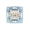 Розетка компьютерная 1-м СП ASTI IP20 RJ45 механизм Cat 5e платина. LEZARD 7081-3588-139