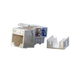 Вставка Keystone Jack RJ45 (8P8C) кат.6 KJ9-8P8C-C6-90-WH бел. Hyperline 432594