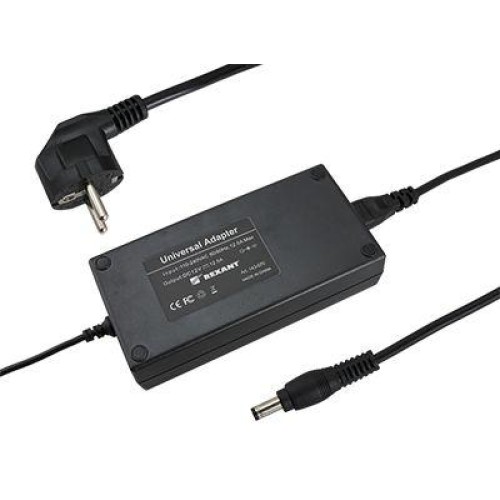 Источник питания 110-220В AC/12В DC 12.5А 150Вт с DC разъемом подключения 5.5х2.1 без влагозащ. IP23