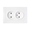 Розетка 2-м СП 16А IP20 без заземл. бел. Bylectrica РС16-343