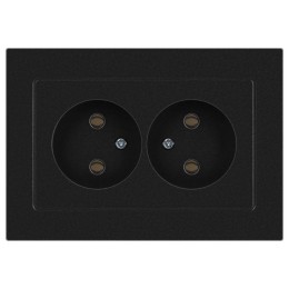 Розетка 2-м СП Accent 6-204-05 16А IP20 250В 2P AL/CU антрацит Intro Б0063465