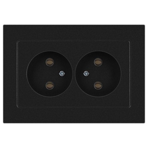 Розетка 2-м СП Accent 6-204-05 16А IP20 250В 2P AL/CU антрацит Intro Б0063465