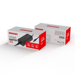 Источник питания 110-220В AC/12В DC 6А 72Вт с DC разъемом подключения 5.5х2.1 без влагозащ. IP23 Rex