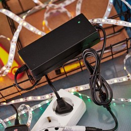 Источник питания 110-220В AC/12В DC 6А 72Вт с DC разъемом подключения 5.5х2.1 без влагозащ. IP23 Rex