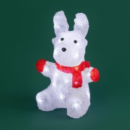 Фигура светодиодная акриловая "Олененок в шарфе" 20х17х30см 24LED 1Вт IP20 элементы питания 2хAA (не