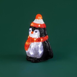 Фигура светодиодная акриловая "Пингвиненок" 19х14.5х25см 20LED 1Вт IP20 элементы питания 2хAA (не в