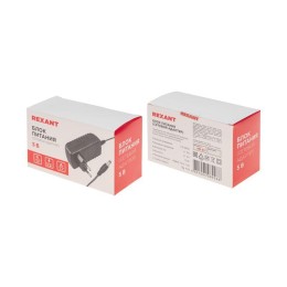 Источник питания 110-220В AC/5В DC 3А 15Вт с DC разъемом подключения 5.5х2.1 без влагозащ. IP23 Rexa