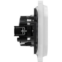 Розетка 2-м СП Valena Life 16А IP20 250В 2х2P+E защ. шторки безвинтов. клеммы с лицев. панелью механ