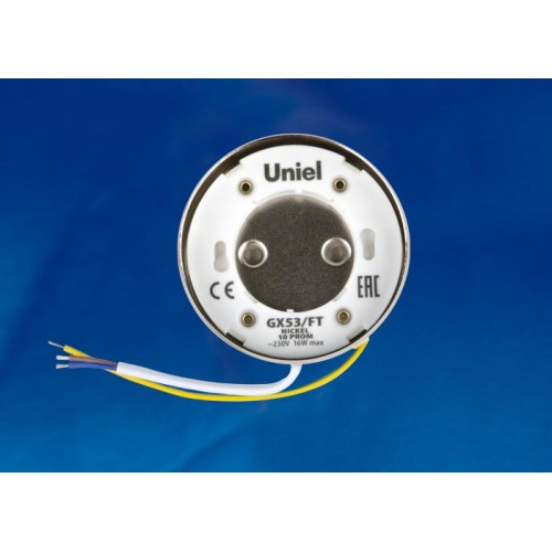 Светильник точечный GX53/FT Nickel 10 Prom накладной никель Uniel UL-00004148
