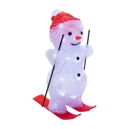 Фигура светодиодная акриловая "Снеговик на лыжах" 16х20х29см 30LED 1Вт IP20 элементы питания 3хAA (н