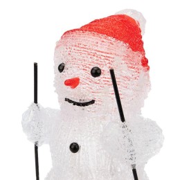 Фигура светодиодная акриловая "Снеговик на лыжах" 16х20х29см 30LED 1Вт IP20 элементы питания 3хAA (н