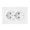 Розетка 2-м СП 16А IP20 без заземл. бел. Bylectrica РС16-348