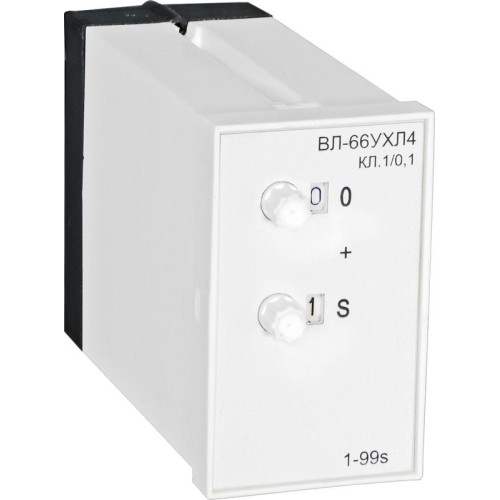 Реле времени ВЛ-66 УХЛ4 110/220В 0.1-9.9с задержка на вкл. ток контактов исполнит. реле 4А 1НО+1НЗ Р