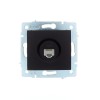 Розетка компьютерная 1-м СП ASTI IP20 RJ45 механизм Cat 5e черн. бархат LEZARD 7081-4288-139