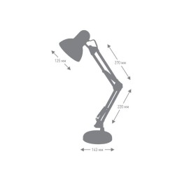 Светильник настольный UF-313 С04 230В 60Вт красн. Ultraflash 14414