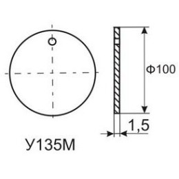 Бирка кабельная маркировочная У-135М (уп.1000шт) Михнево 019015