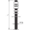 Штанга резьбовая М16 L270 для треножных штативов isFang сталь нерж. OBO 5408971
