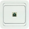 Розетка телефонная 1-м СП Mimoza 16А IP20 бел./бел. Makel 12014