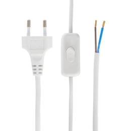 Шнур для бра 2х2м без заземл. 6А IP20 УШ-1КВ опрессованный с эл. вилкой + выкл. IEK WUP20-02-K01