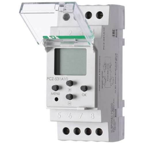 Реле времени PCZ-531A10 6А 85-265В AC/DC 1NO IP20 1-10В/30мА 2мод. 1 канал аналог. выход; программир