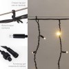 Гирлянда светодиодная "Айсикл" (бахрома) 3.2х0.6м 88LED тепл. бел. 11Вт IP67 провод каучук черн. (ну
