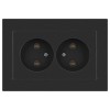Розетка 2-м СП Accent 6-204-07 16А IP20 250В 2P AL/CU графит Intro Б0063435